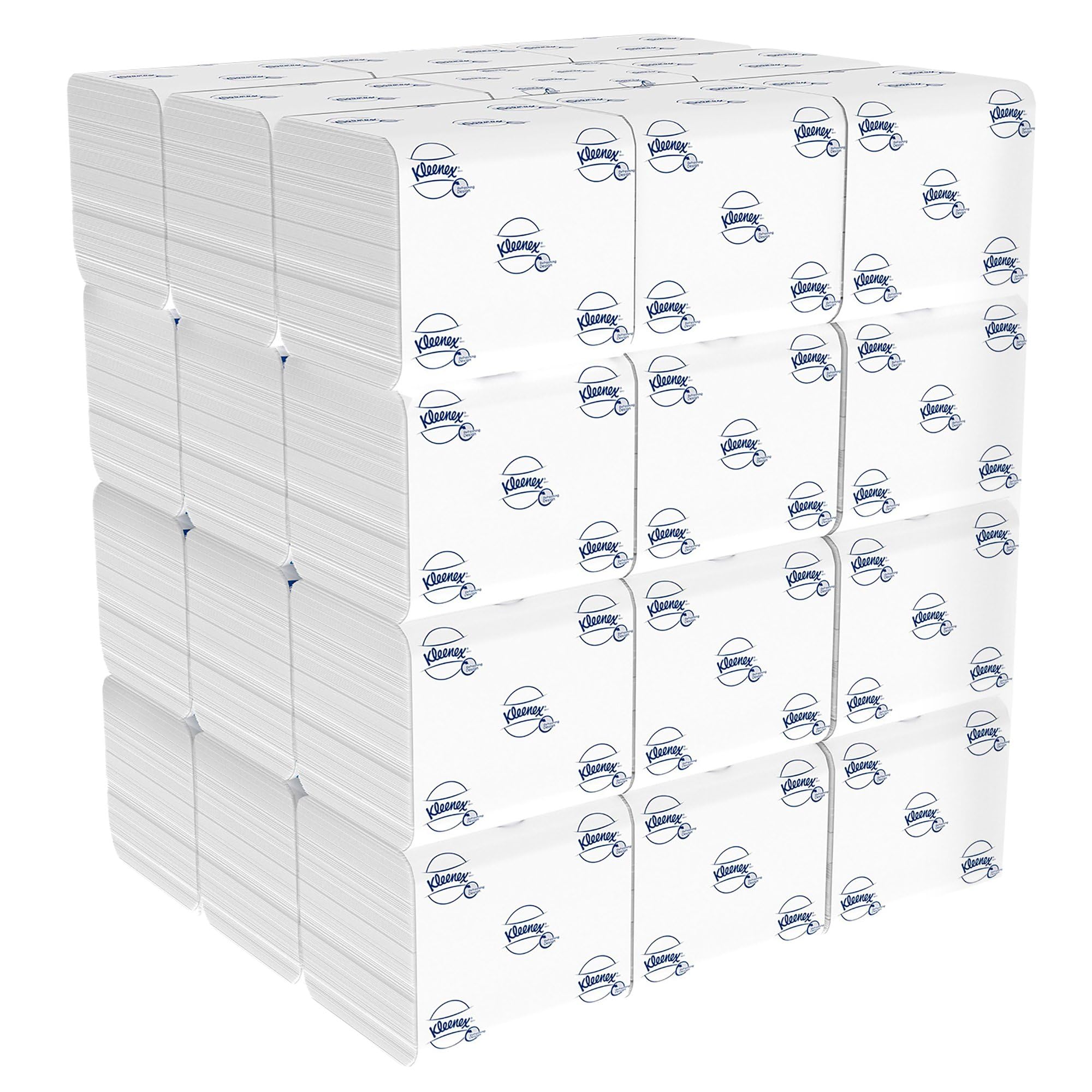 Kleenex Papel Higiénico Plegado 8408: 2 Capas, Suave, Resistente y Desechable, Ideal para Oficinas y Hostelería, Pack de 36 x 200 Hojas (7.200 Total)