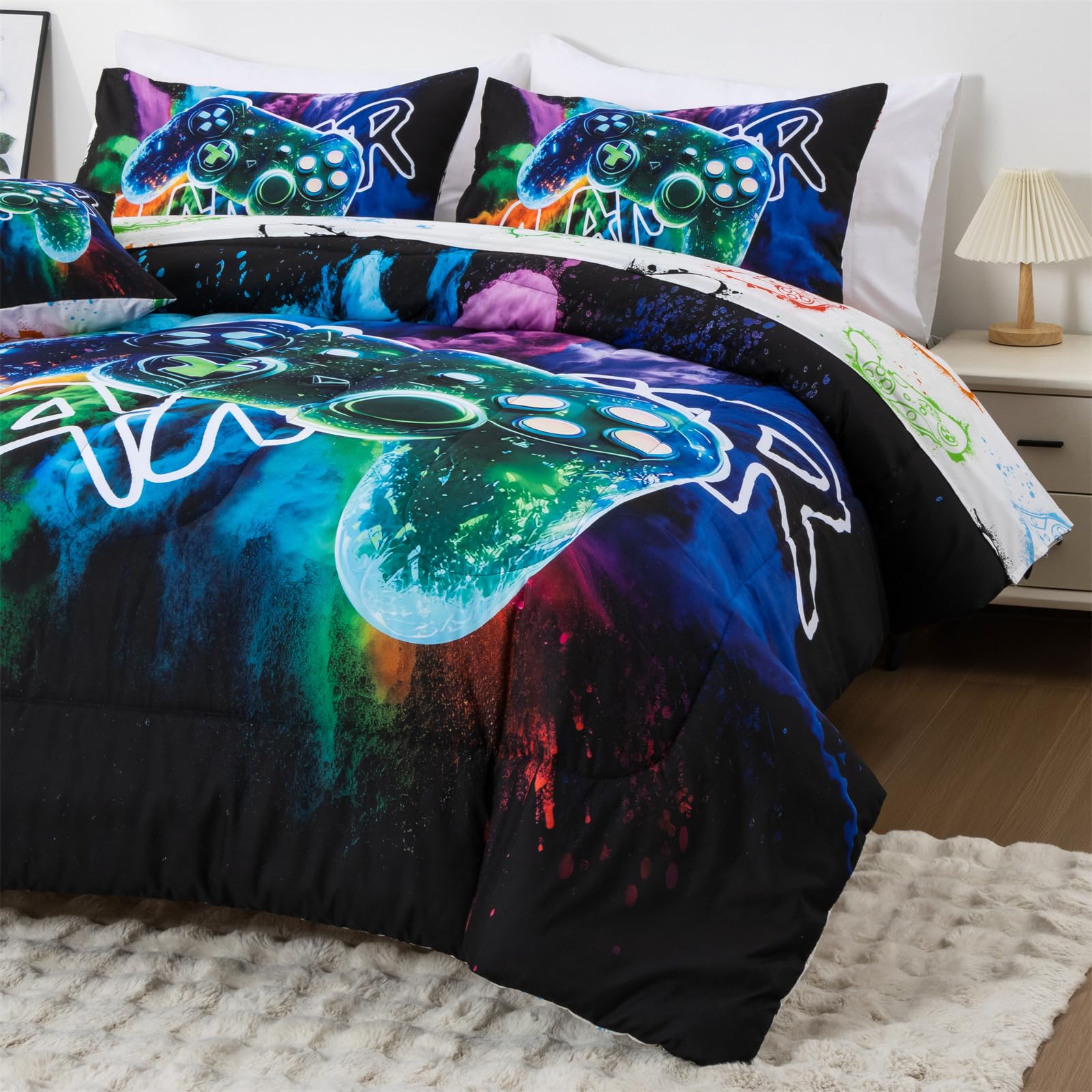 Aimuan Set di biancheria da letto per ragazzi e bambini, con