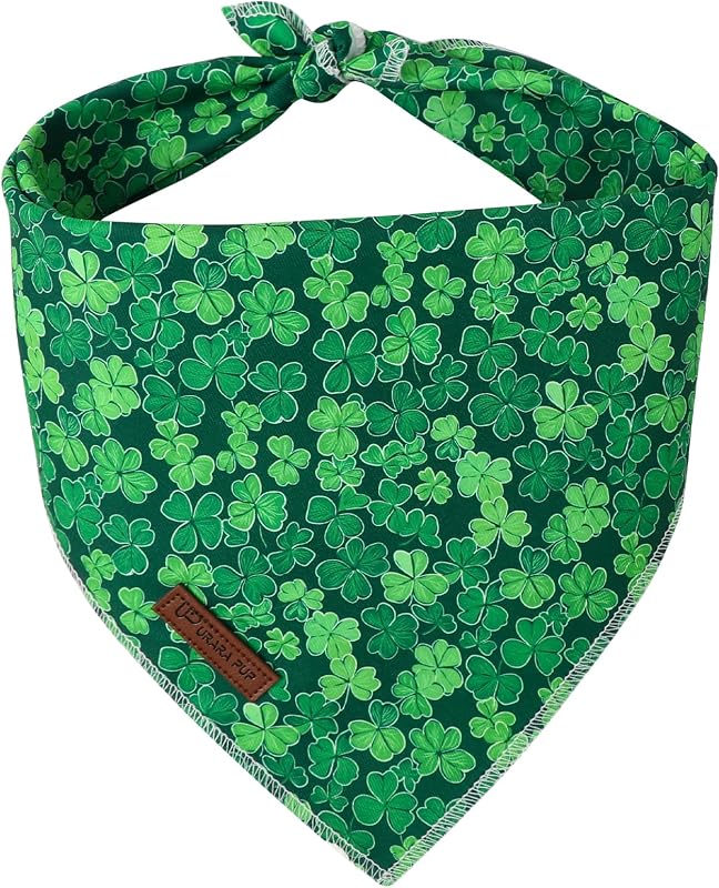 Bandana para Cães com Trevo em Algodão UP URARA PUP, Tamanho Grande (L)