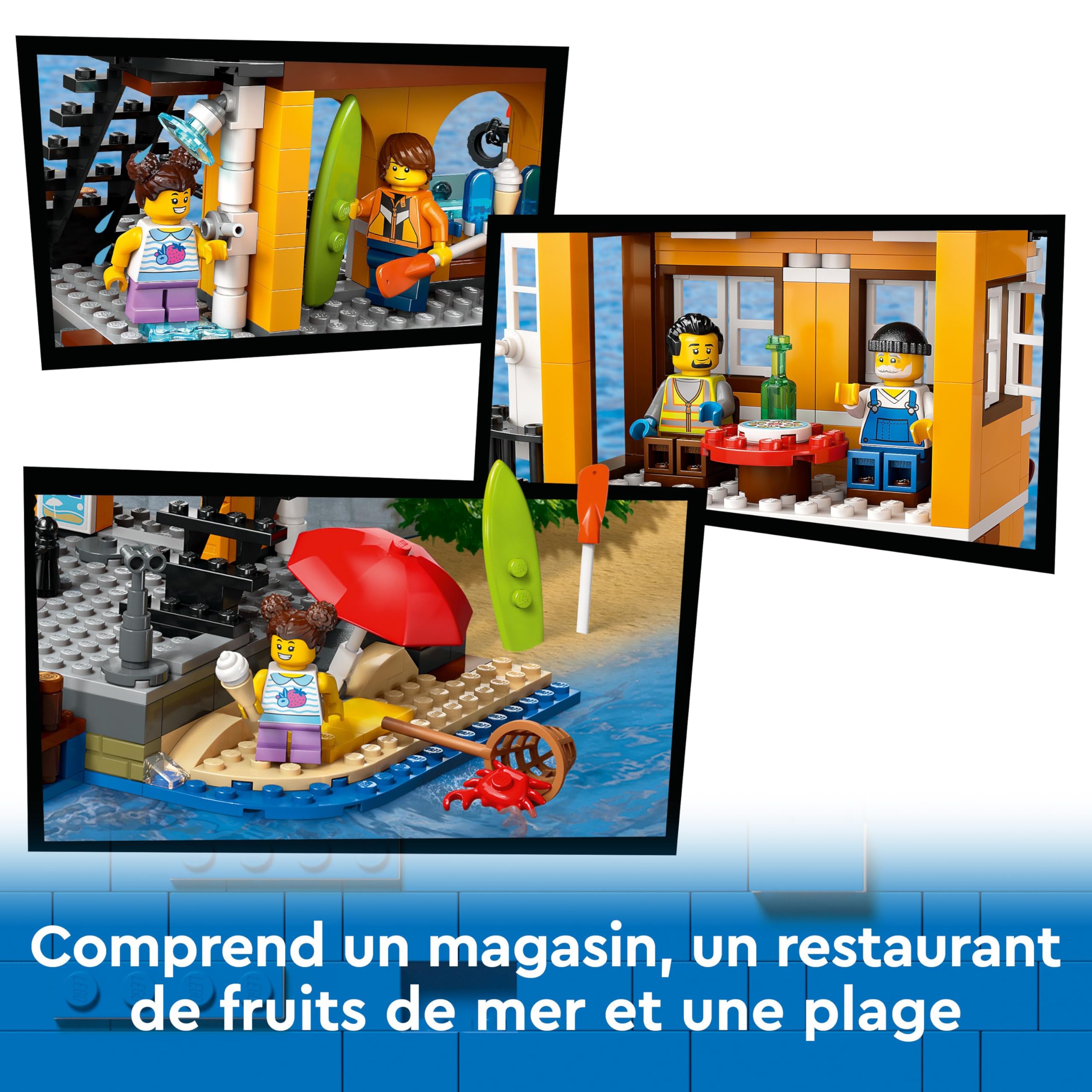 LEGO City Le Port et Le Navire Marchand - Jouet de Construction pour Garçons et Filles à Partir de 8 Ans - Idée de Cadeau pour Enfants - Grue à Containers et Bateau avec 8 Minifigurines 60422