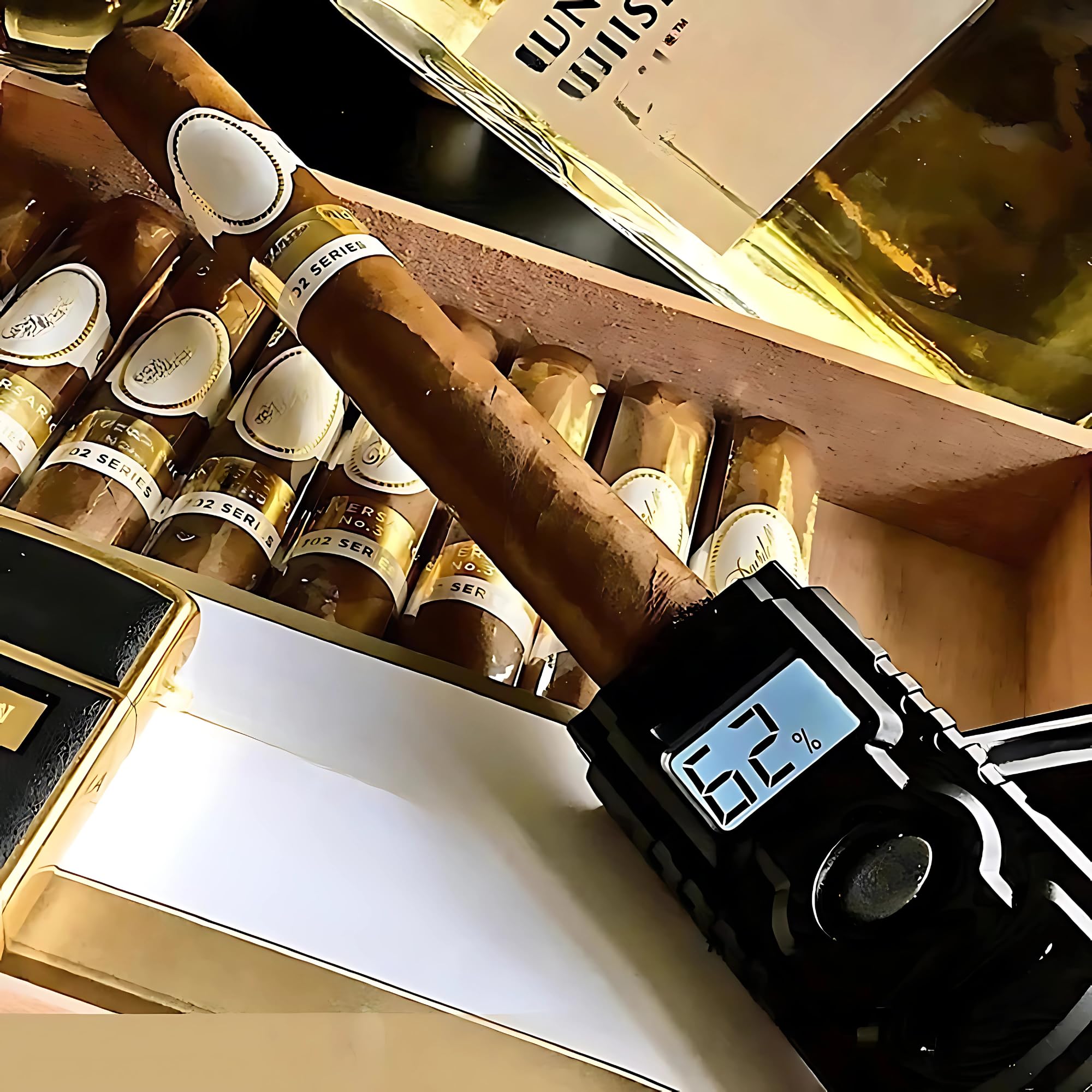 Digitale Zigarre Humidometer - Tragbare Elektrische Luftbefeuchter Humidor Mit Luftfeuchtigkeit Meter Hygrometer Nadel - Zubehör Geschenke