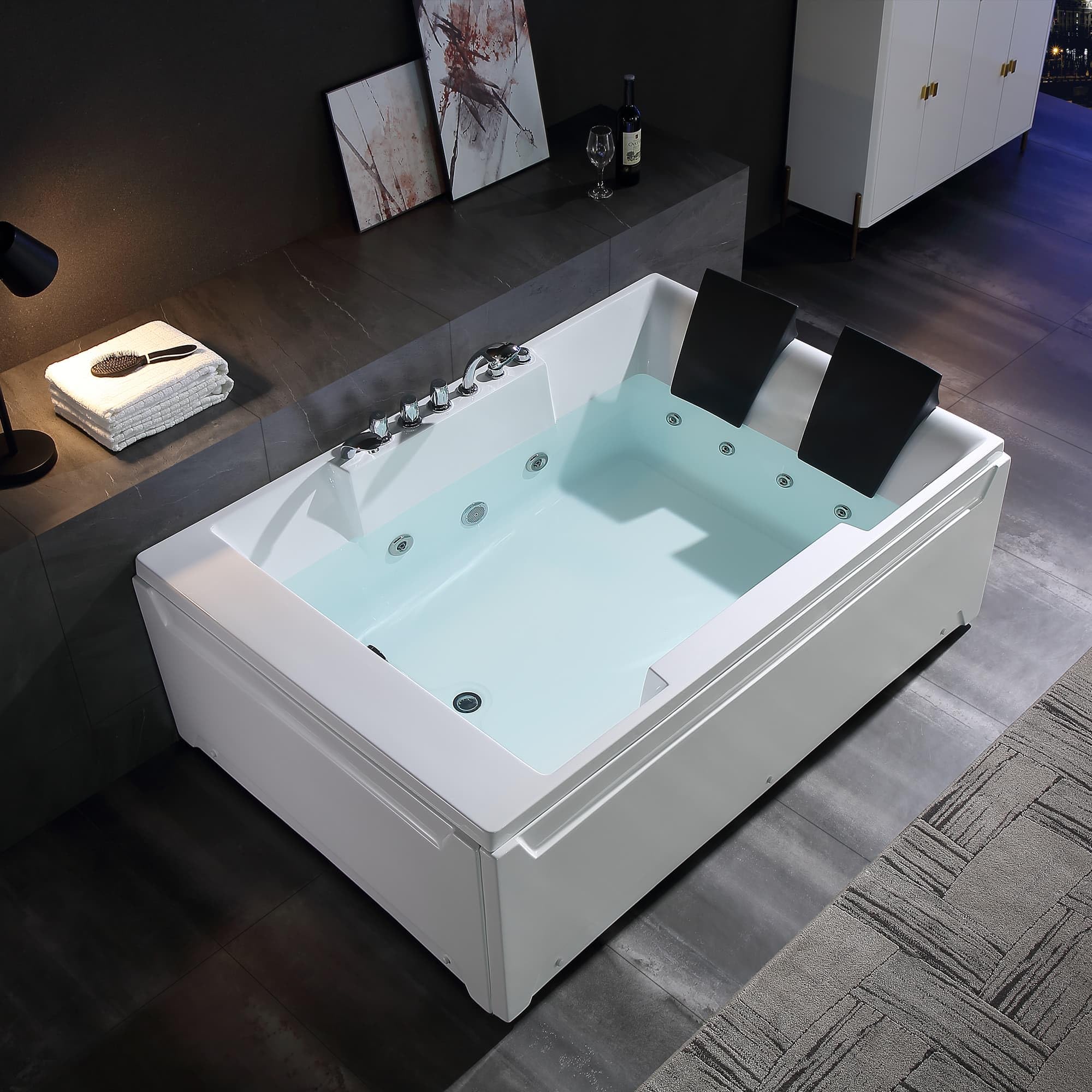 Empava 71 inch Two-Person Whirlpool Tub