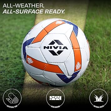 Nivia Shining Star Football, Size 5 (White)