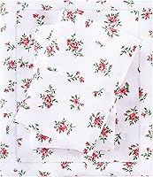 Vista 33 de Mooreeke Cómodo juego de sábanas de tamaño individual, floral, de microfibra, estampado, suave y transpirable, azul y beige, bajera ajustada que