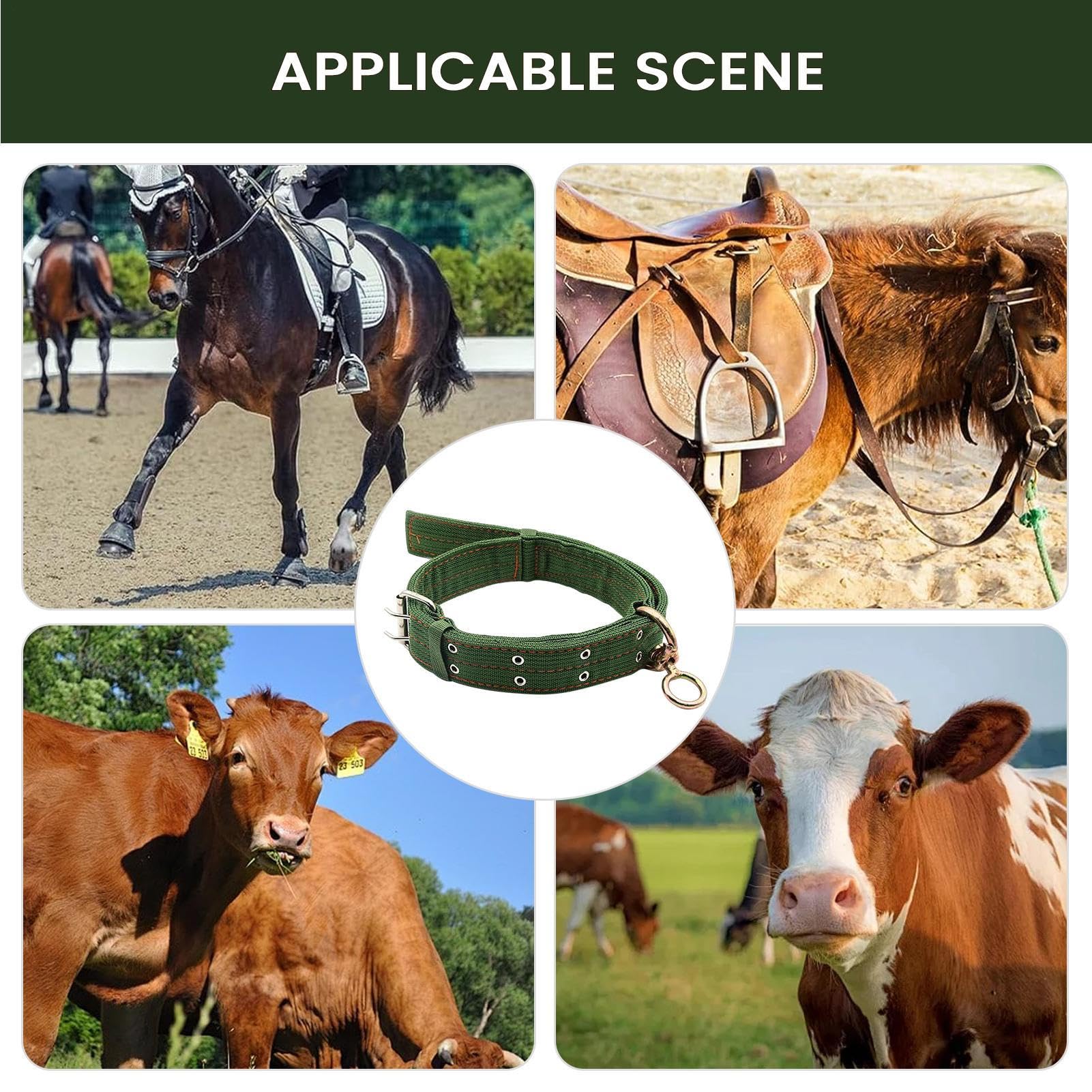 Collier Pour Chèvre | Collier Pour Cheval Et Mouton | Bande De Traction Abrasion Résistante Pour Petit Animal De Ferme Veau Vache | Pour Alimentation Transport Élevage Pâturage