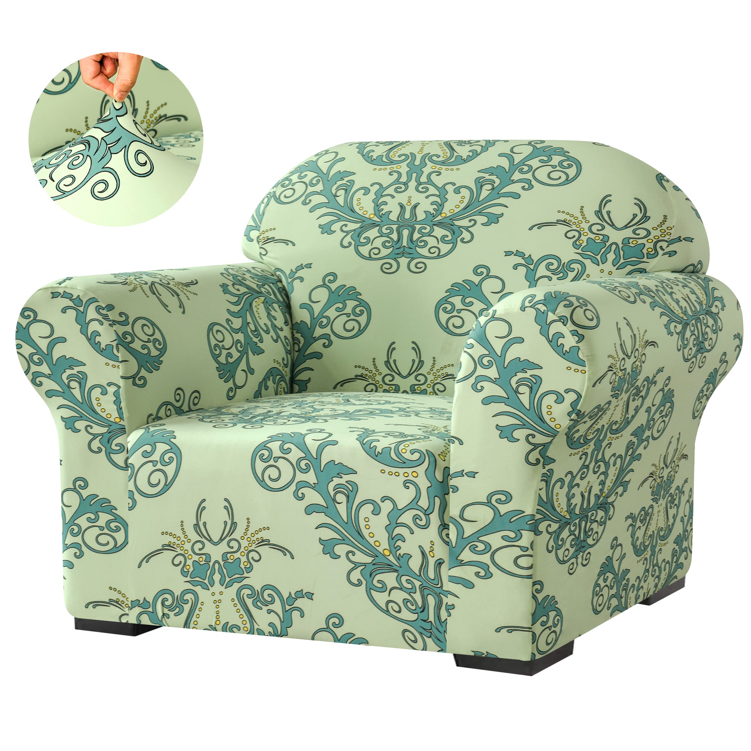 SU SUBRTEX Soft Stretch Sofa Cover 1 Piece Covers for Living Room Furniture Protector Elastic Couch Slipcovers for Kids/Dogs(Chair