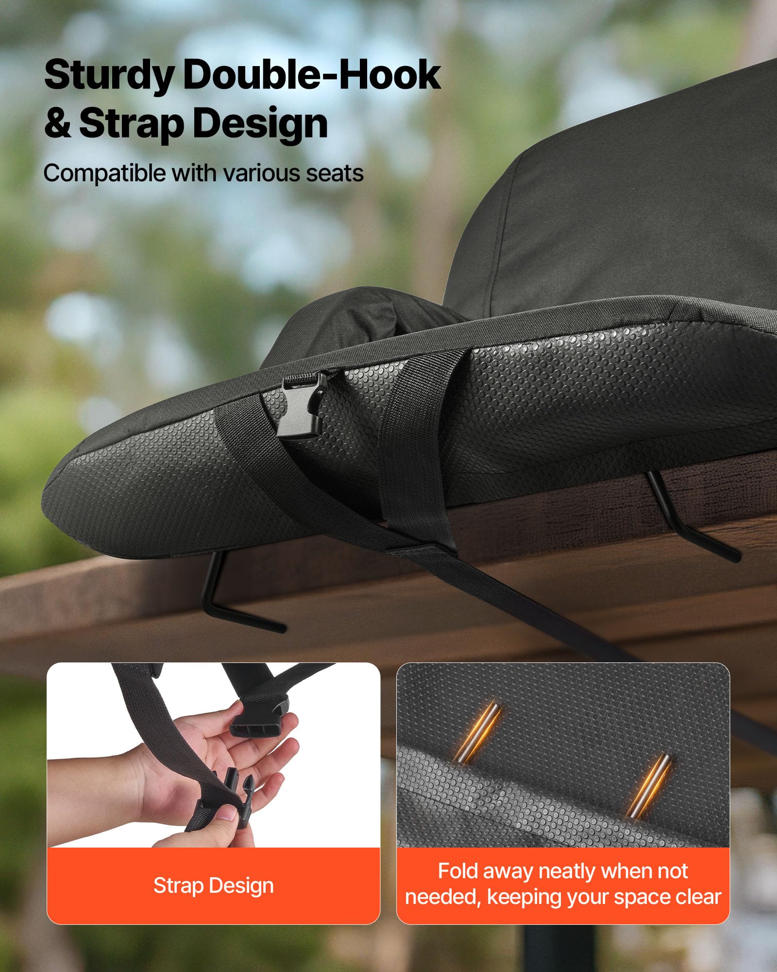 VEVOR Siège de Stade Large à 6 Angles réglables, Chaise de Gradin rembourré de 69,85 mm avec accoudoir et Support Dorsal, Chaise de Stade avec Porte-gobelet, pour événement Sportif, Concert, 2 pcs