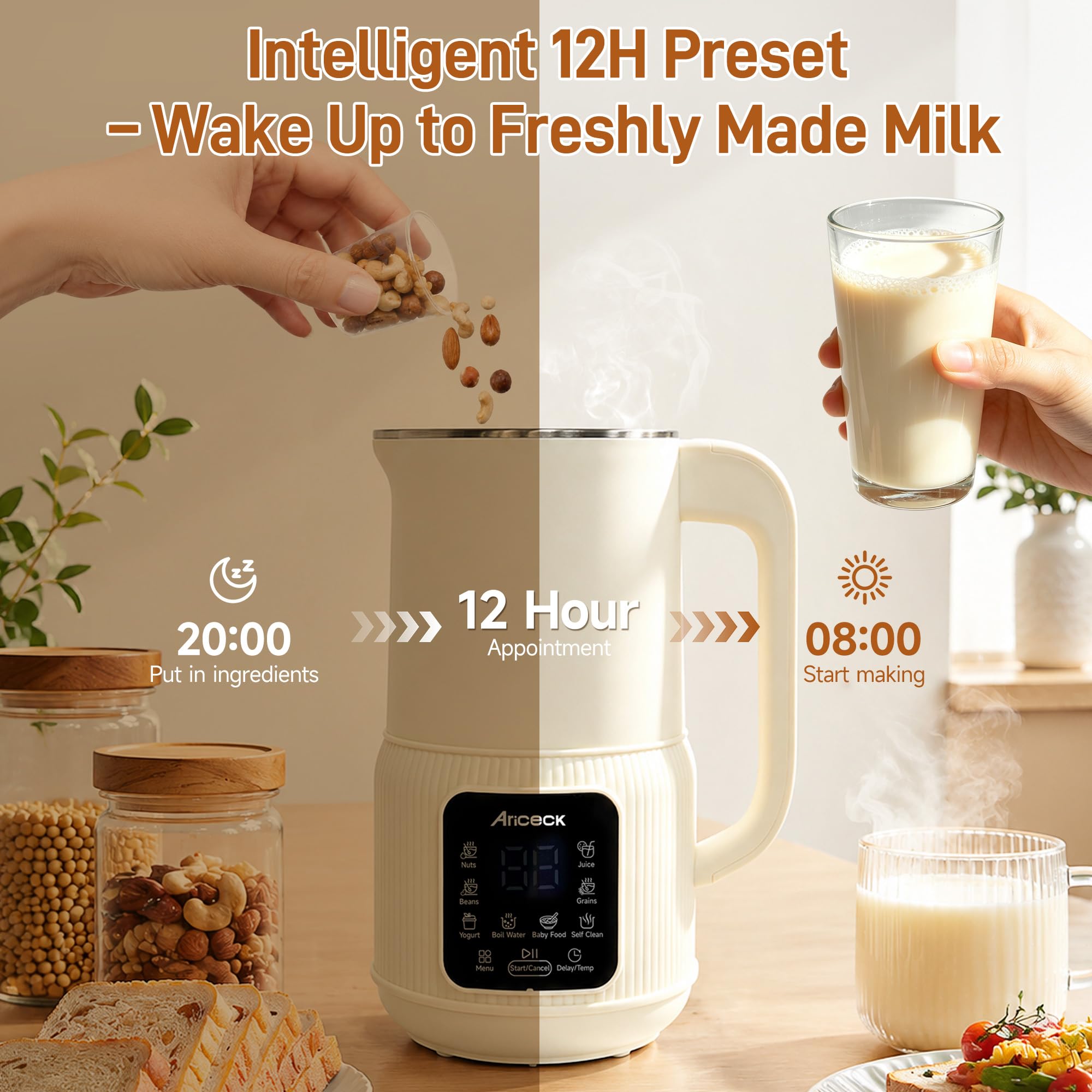 Z6 Macchina per latte vegetale con funzione autopulente, 1,2 l