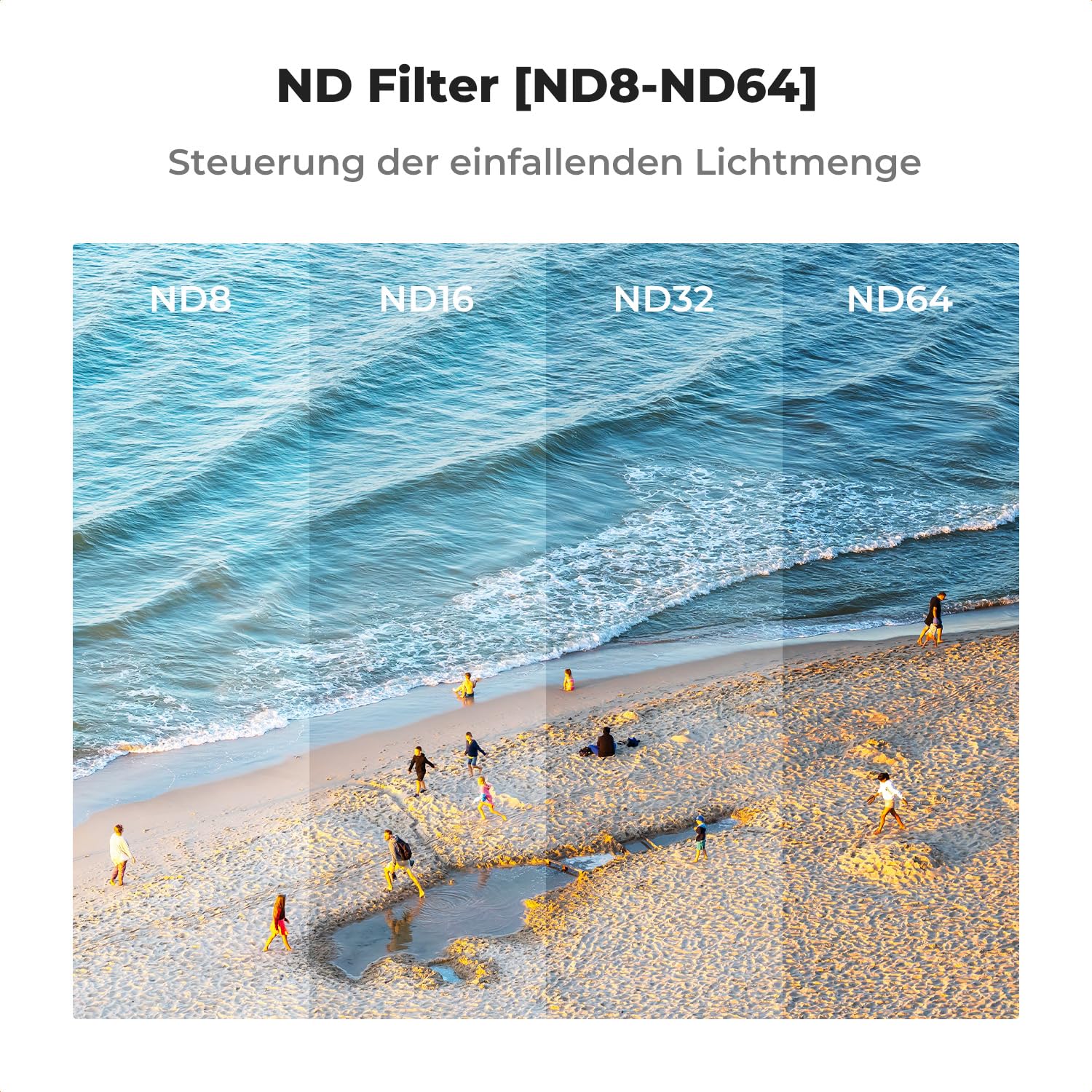 K&F CONCEPT Avata 2 ND Filter Set, ND8 ND16 ND32 ND64 Filter 4 Stück kompatibel mit DJI Avata 2
