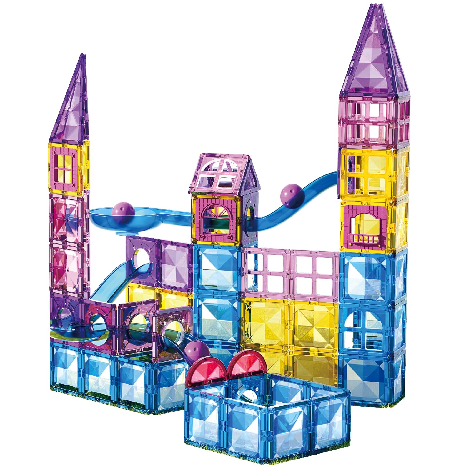 Amazon.com: LILYBUDS 97 Pcs Magnetic Tiles for Kids Ages 4-8