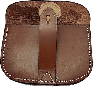 Leather Officers Sam Browne Ammo Pouch for Sam Browne Belt - Tan or Black Color - Warcraft Exports