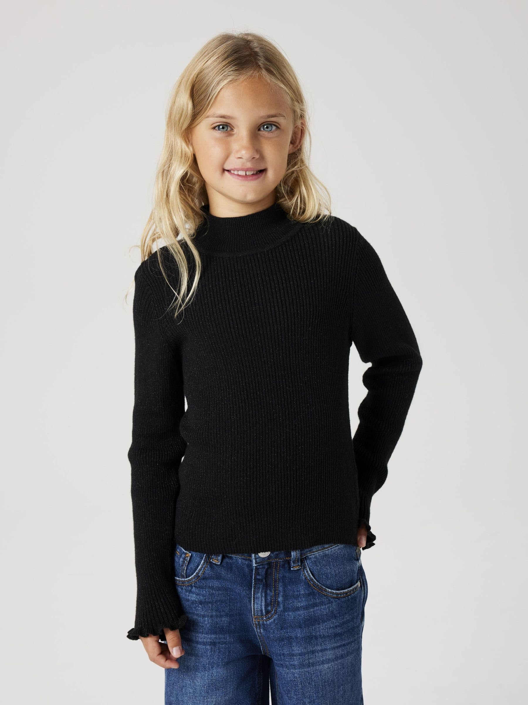 Name IT Nkfriaglitter LS Knit Jersey de Punto Niñas (Pack de 1)