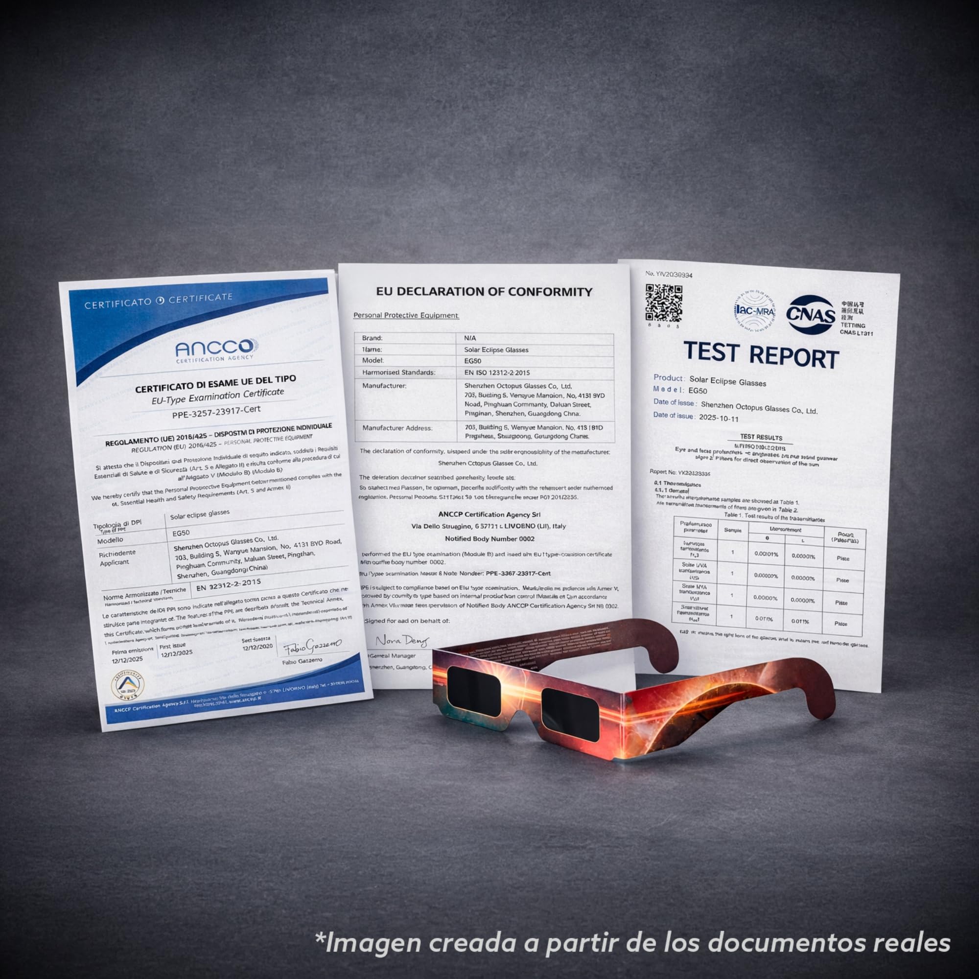 100 Gafas Eclipse Solar Certificadas ISO 12312-2 y CE