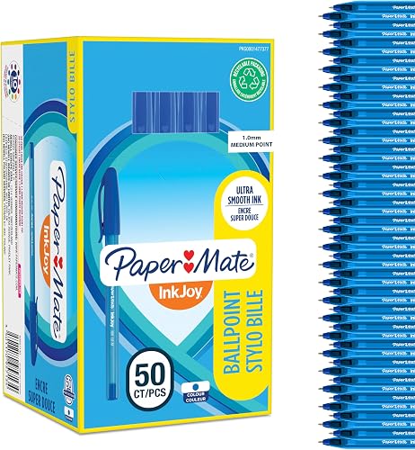 Paper Mate stylo bille à capuchon InkJoy 100ST | pointe moyenne (1,0 mm) | bleu 