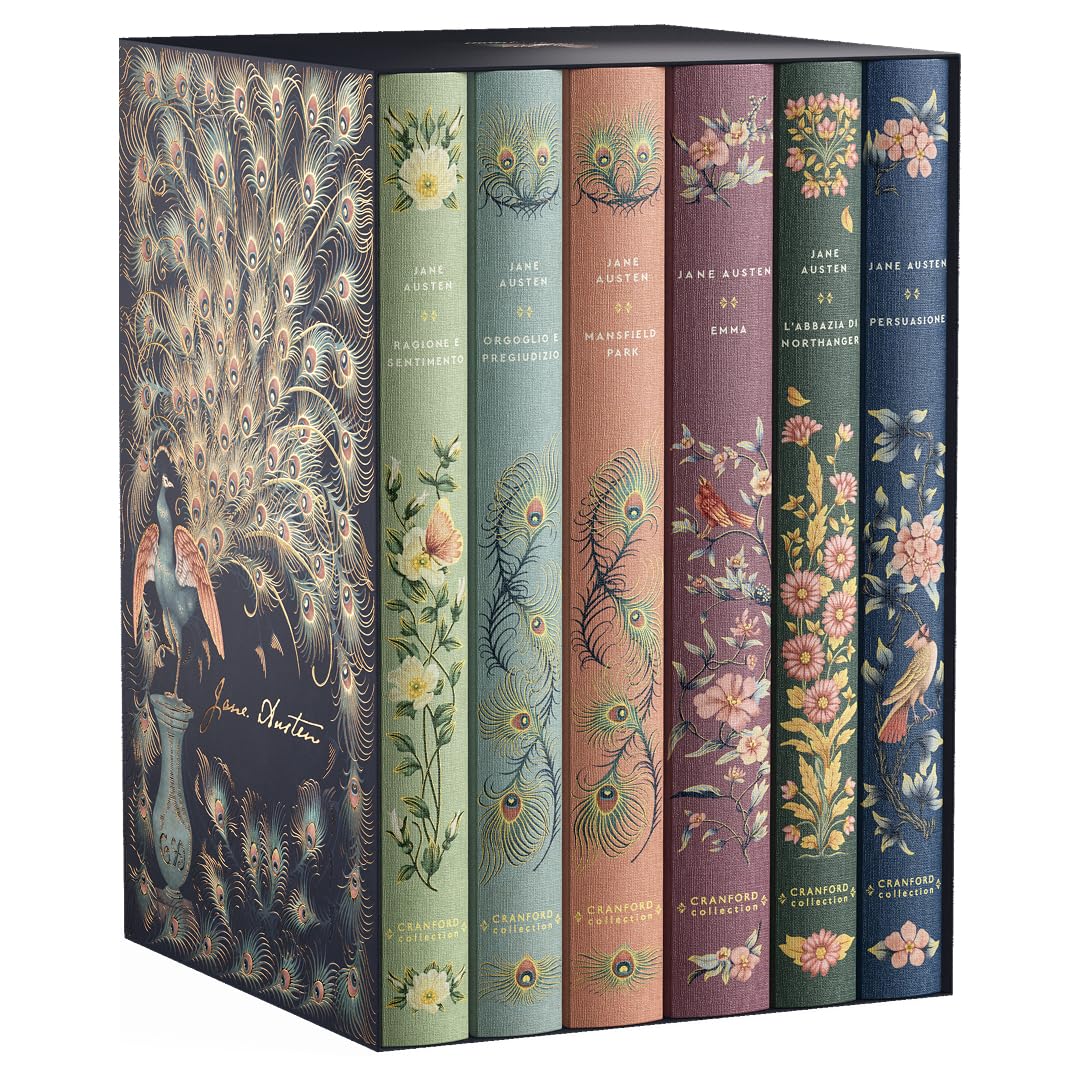 Cofanetto Jane Austen Edizione di lusso 250° anniversario. Contiene 6 libri: Ragione e sentimento, Orgoglio e pregiudizio, Mansfield Park, Emma, L’abbazia di Northanger, Persuasione