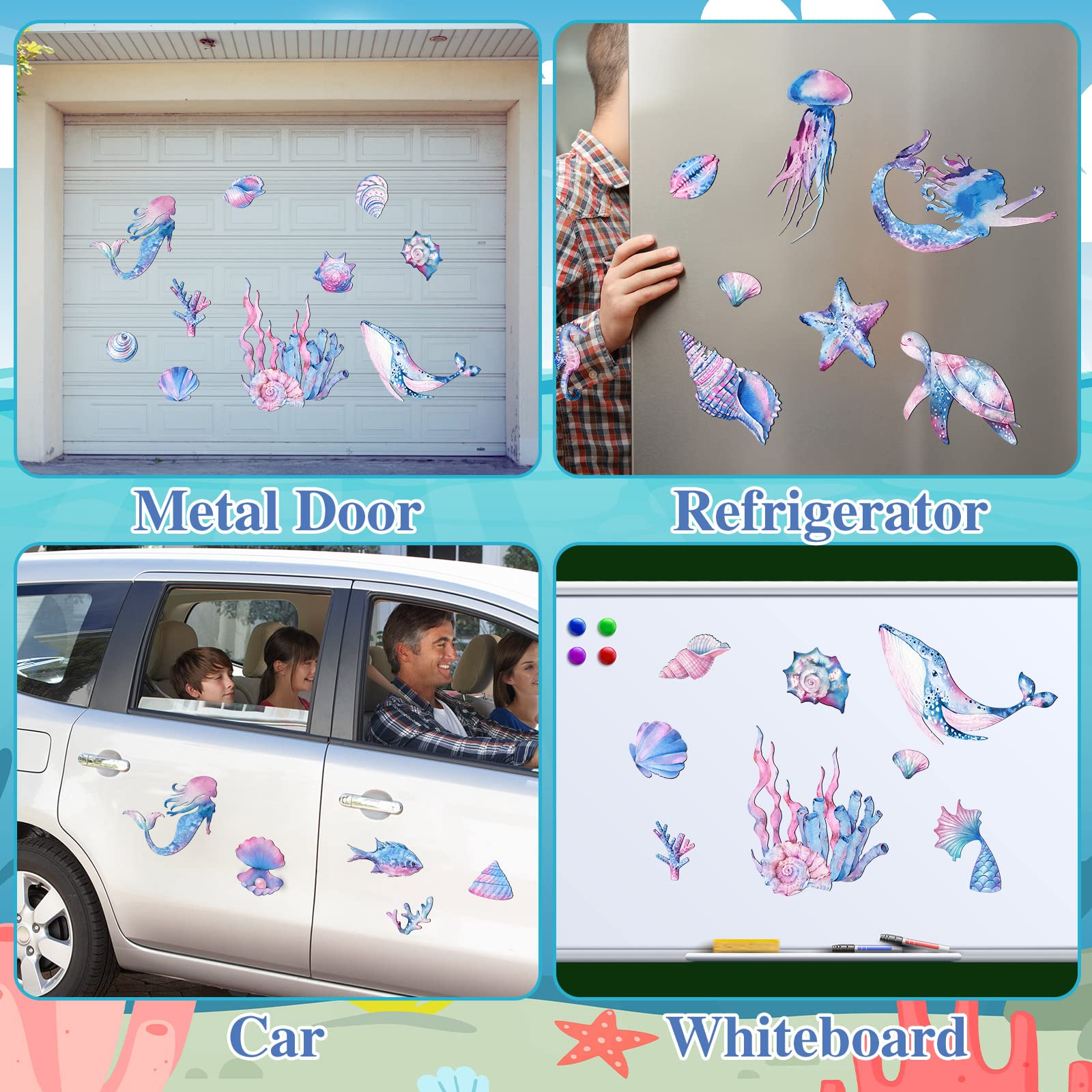 Xuhal 2-Pack Cruise Door Magnets – Summer Beach Theme, 8.46x10.83 Inches, Tropical Decor - View #8