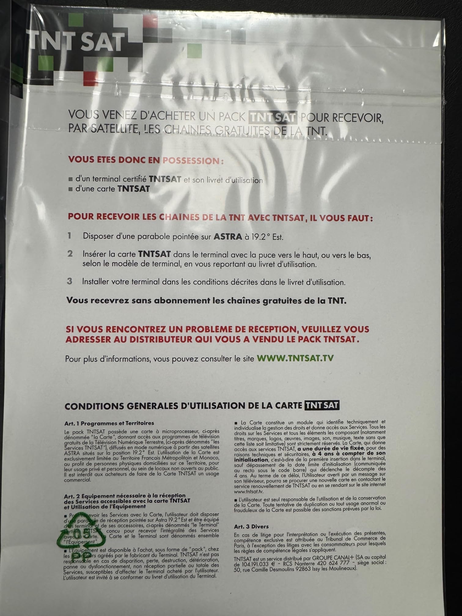 Carte TNTSAT Officielle HD durée 4 Ans/Livraison France Uniquement avec Suivi