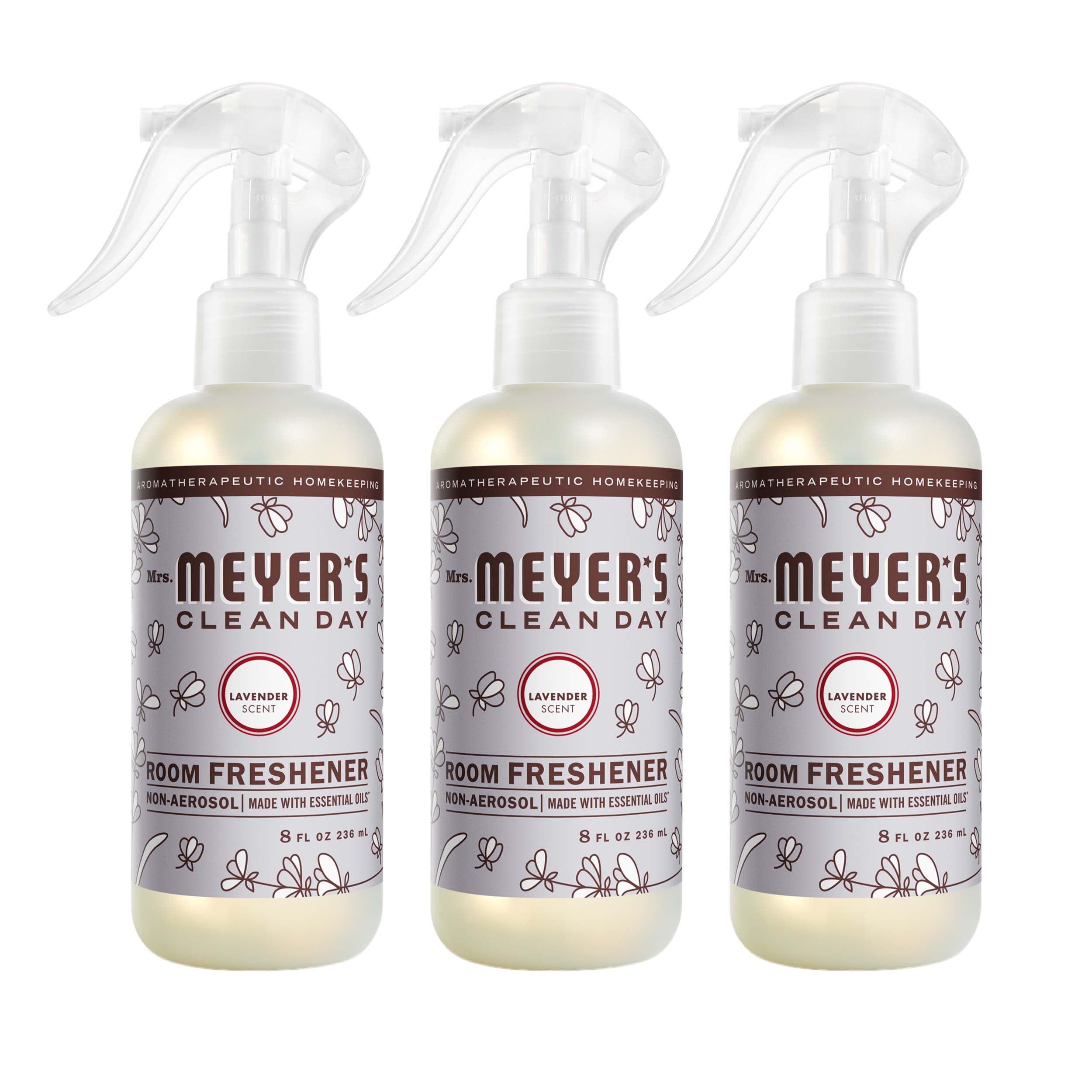 CLEAN DAY Room Spray, Lavender Scent, 8 Fl Oz Bottle - 3 Pack