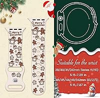 Vista 33 de Christmas Gift Compatible with Christmas Apple Watch Bands for Women 49mm 46mm 45mm 44mm 42mm, Soft Silicone Santa Claus for Apple Watch Ultra 3
