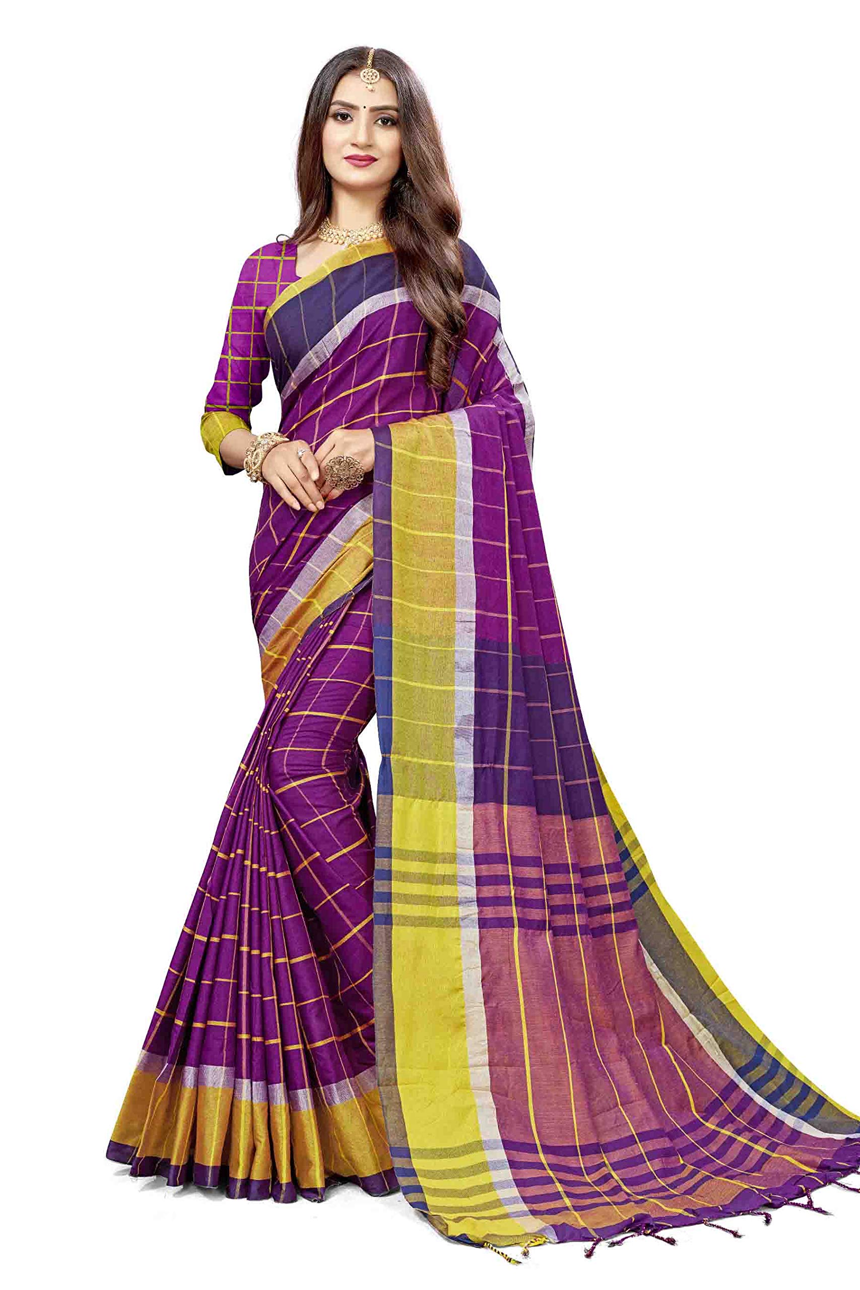 Sangam Prints Women's Silk Woven Work Saree with Blouse Piece (SGRAN-4001,Peach)