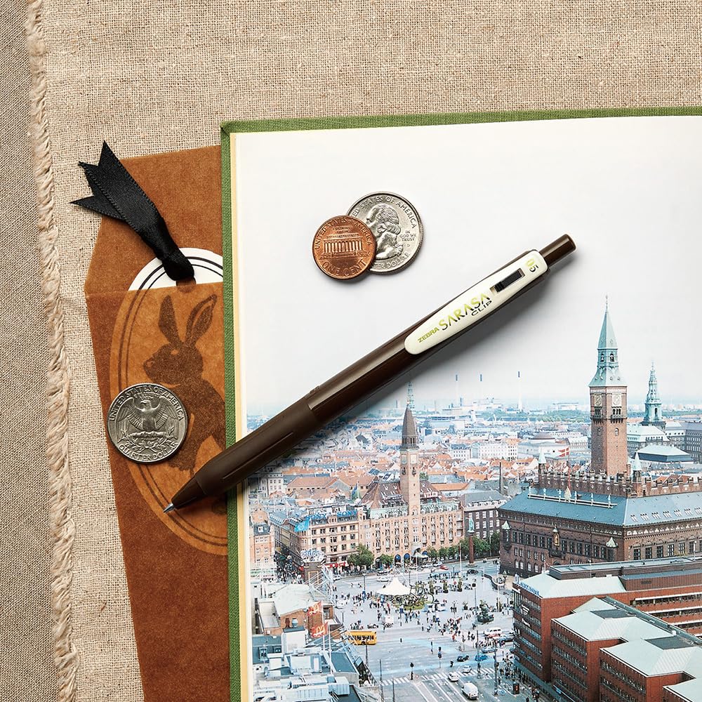 Zebra Pen Sarasa Clip Chowany długopis żelowy, cienka końcówka 0,5 mm, jasne i ciemne, różne kolory, idealne na prezenty dla nauczycieli, przybory szkolne i materiały biurowe, 10 sztuk (47510)