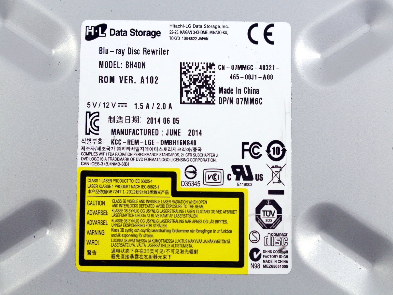 Amazon.co.jp: hitachi-lg bh40 N Blu - ray 6 x Burner 16 x DVD ± RW