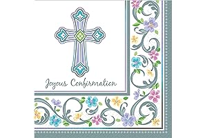 Confirmation Napkins, One Size, Multicolor Party Supplies