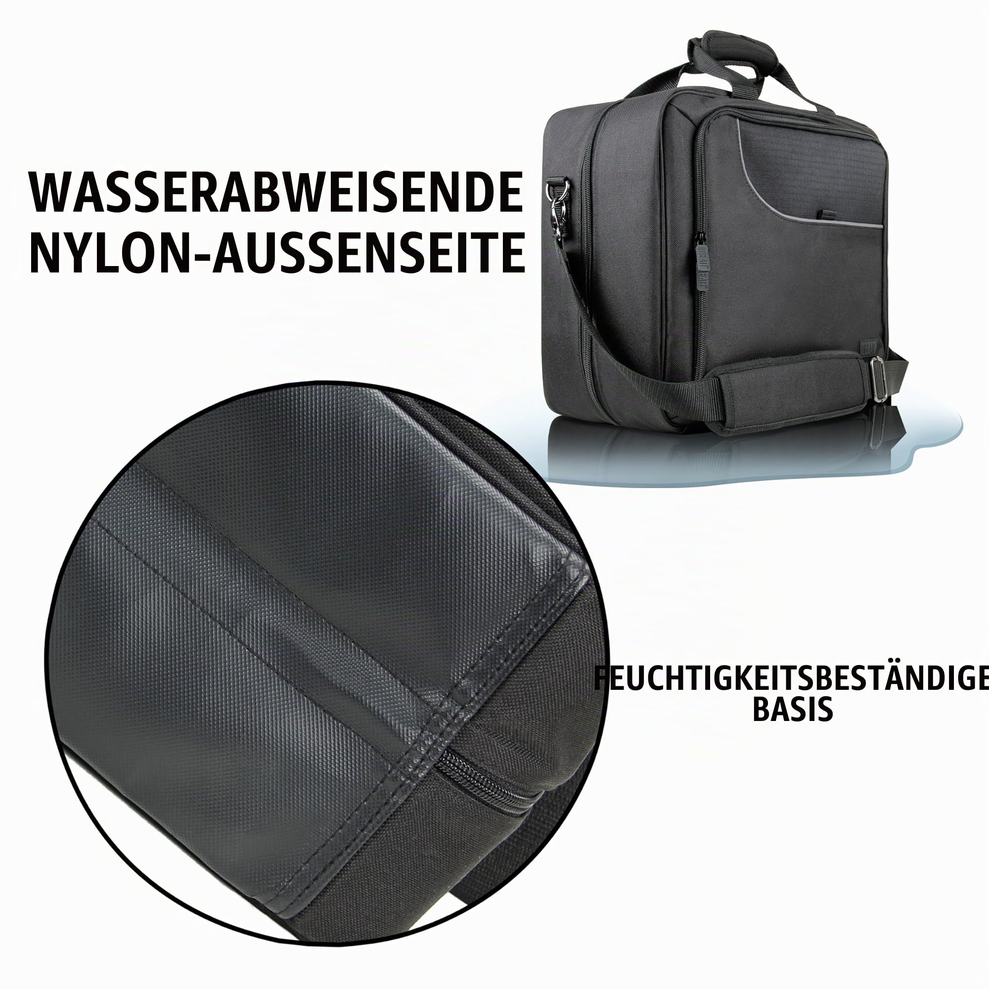 USA Gear Audio-Mixer-Tasche – Podcast-Mixer-Reisetasche mit Kratzfester Innenseite und Anpassbarer Aufbewahrung – Kompatibel mit RODECaster Pro, RODECaster Pro II und Mehr Geräten (Schwarz)