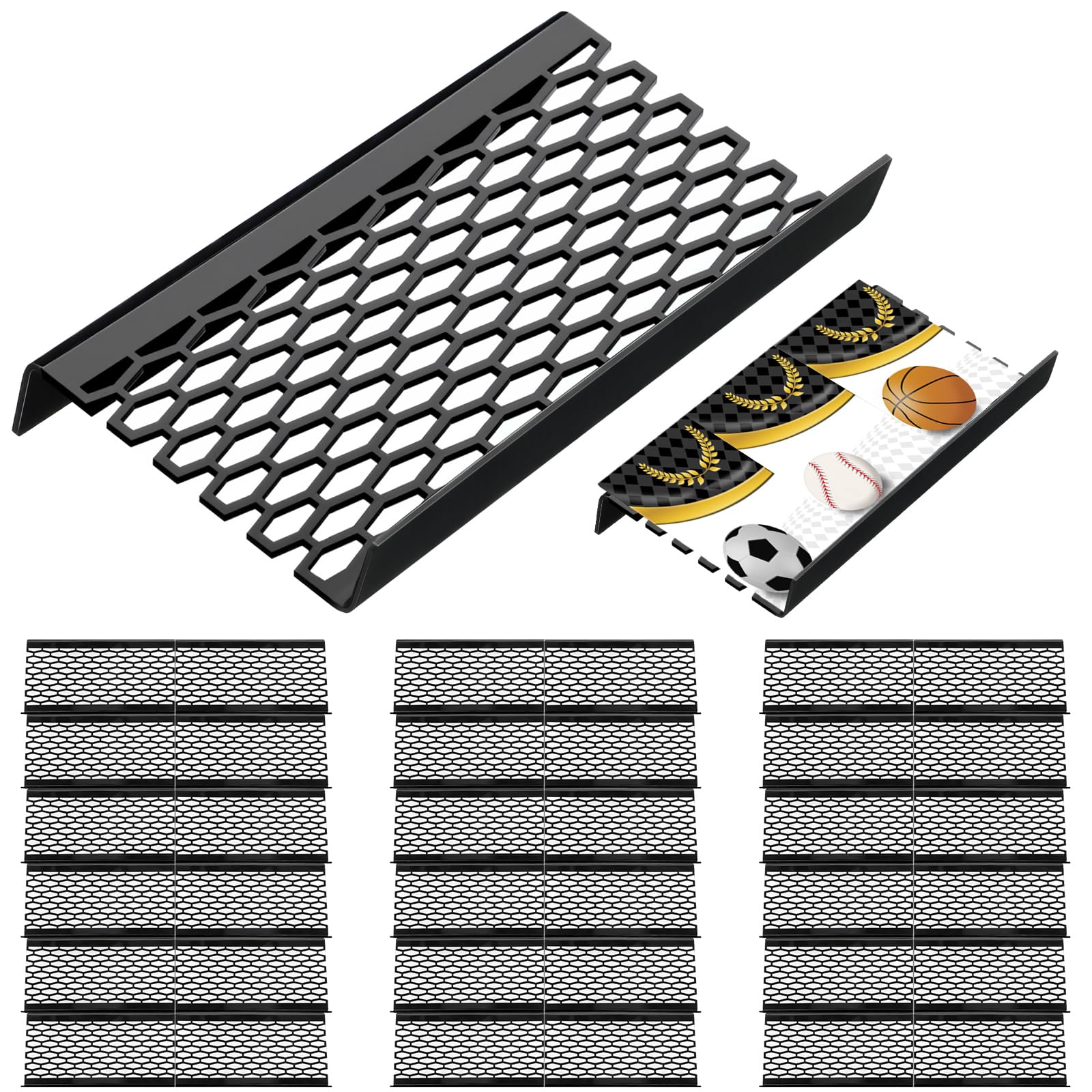 Yalikop 36 Pcs Trading Card Risers for Display Case, Grid