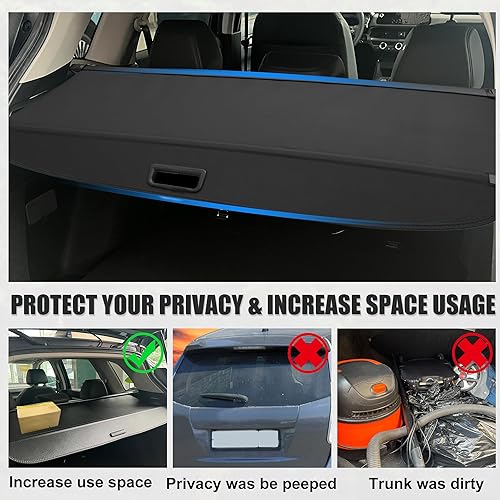 Miniatura 10 de X AUTOHAUX Cubierta de carga retráctil para Toyota RAV4 2019 2020 2021 2022 2023 2024, impermeable, antideslizante, SUV, pantalla de blindaje para