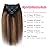 Mihugass Kinky Straight Clip in Hair Extensions Real Human Hair For Women Highlight Hair Extensions Kinky Straight Clip ins (14inch,T1BP1B/30)