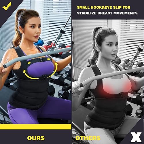 Miniatura 4 de Junlan Traje de sauna para mujer, chaleco de entrenamiento de cintura de neopreno con 3 cinturones reductores de cintura