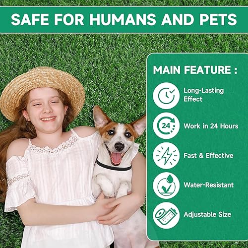 Miniatura 5 de Paquete de 4 collares antipulgas para perros, tratamiento de pulgas y garrapatas de perro, 8 meses de protección contra pulgas y garrapatas para