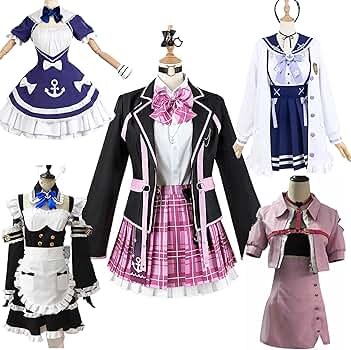 Amazon.co.jp: [花ちゃんのCOS屋]コスプレ 湊あくあ メイド服 新