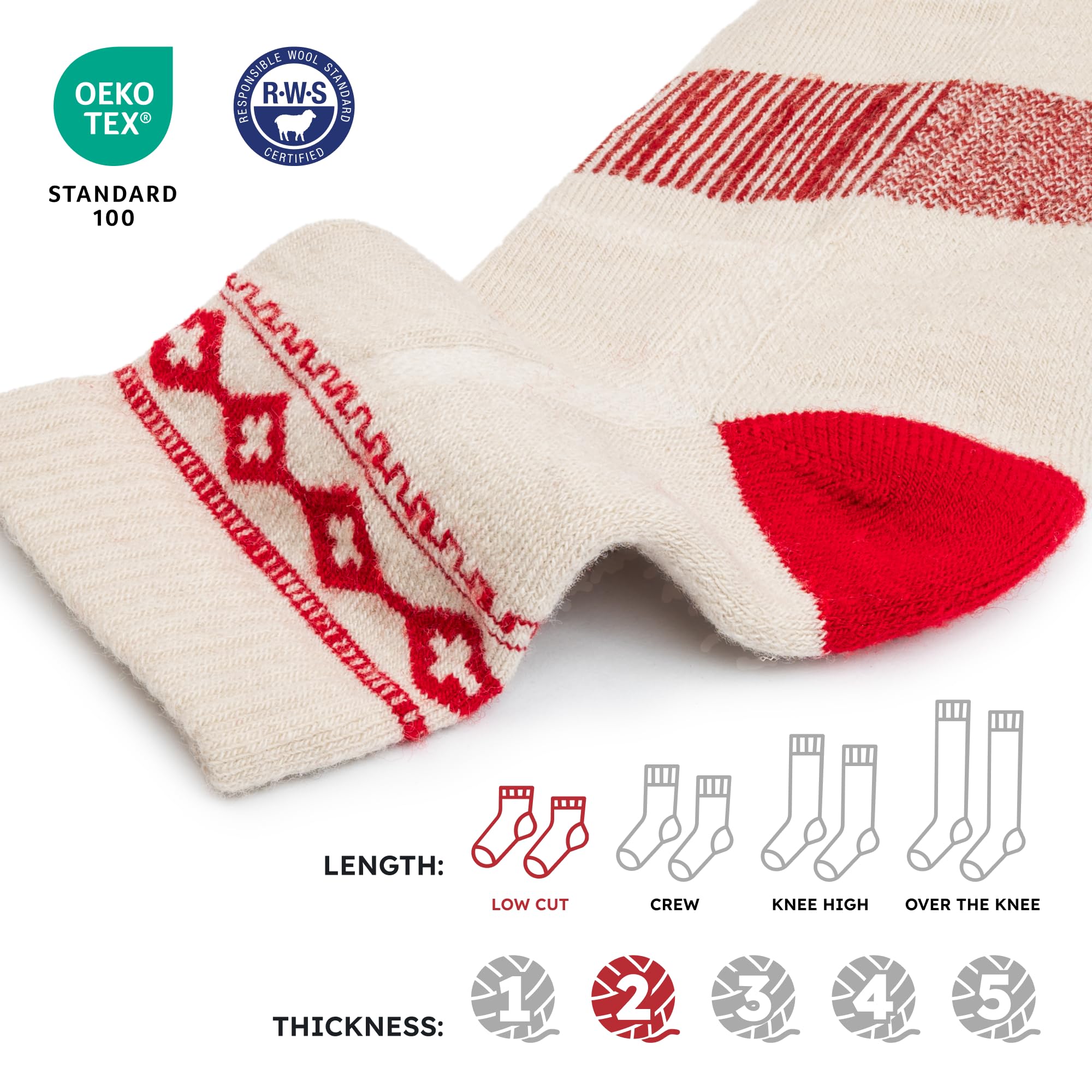 NORDIC Socks 2 Pary, Niskie Lekkie Skarpety Trekkingowe z Wełny Merino, Skarpety Outdoor, Techniczne Skarpety Przeciw Pęcherzom