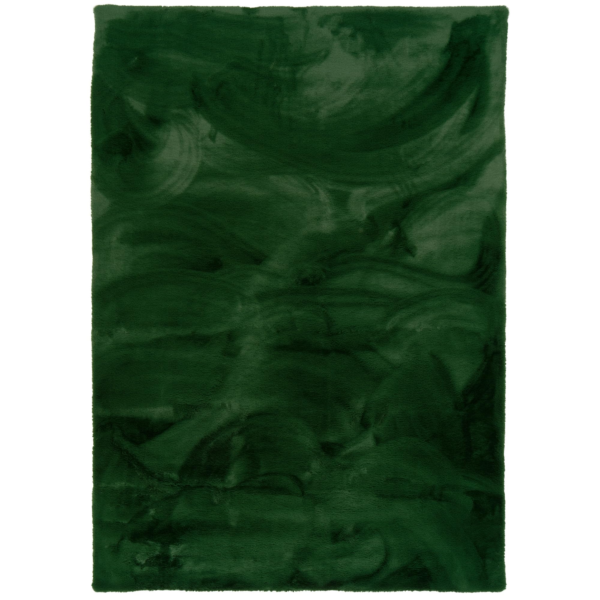 Pergamon Luxe Super Soft Art Tapis en Fourrure Plush Vert Sapin | Super Moelleux | Salon Chambre à Coucher Chambre d'enfants