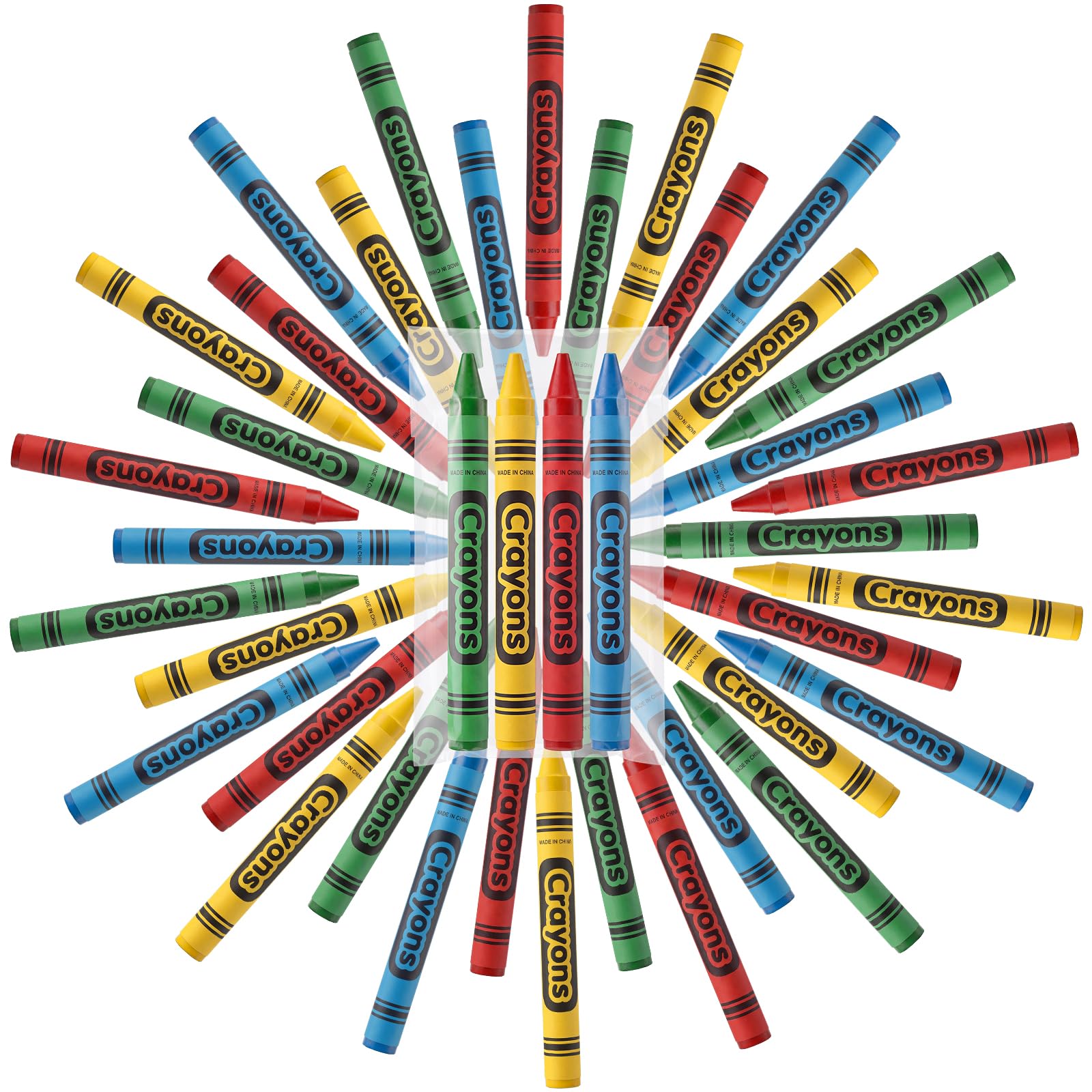 AmazingSpark Buntstifte, 4 Farben, sortiert, 7,6 cm lang, Buntstifte, Malzubehör für Kunst, Party, Gastgeschenke, 180 Stück
