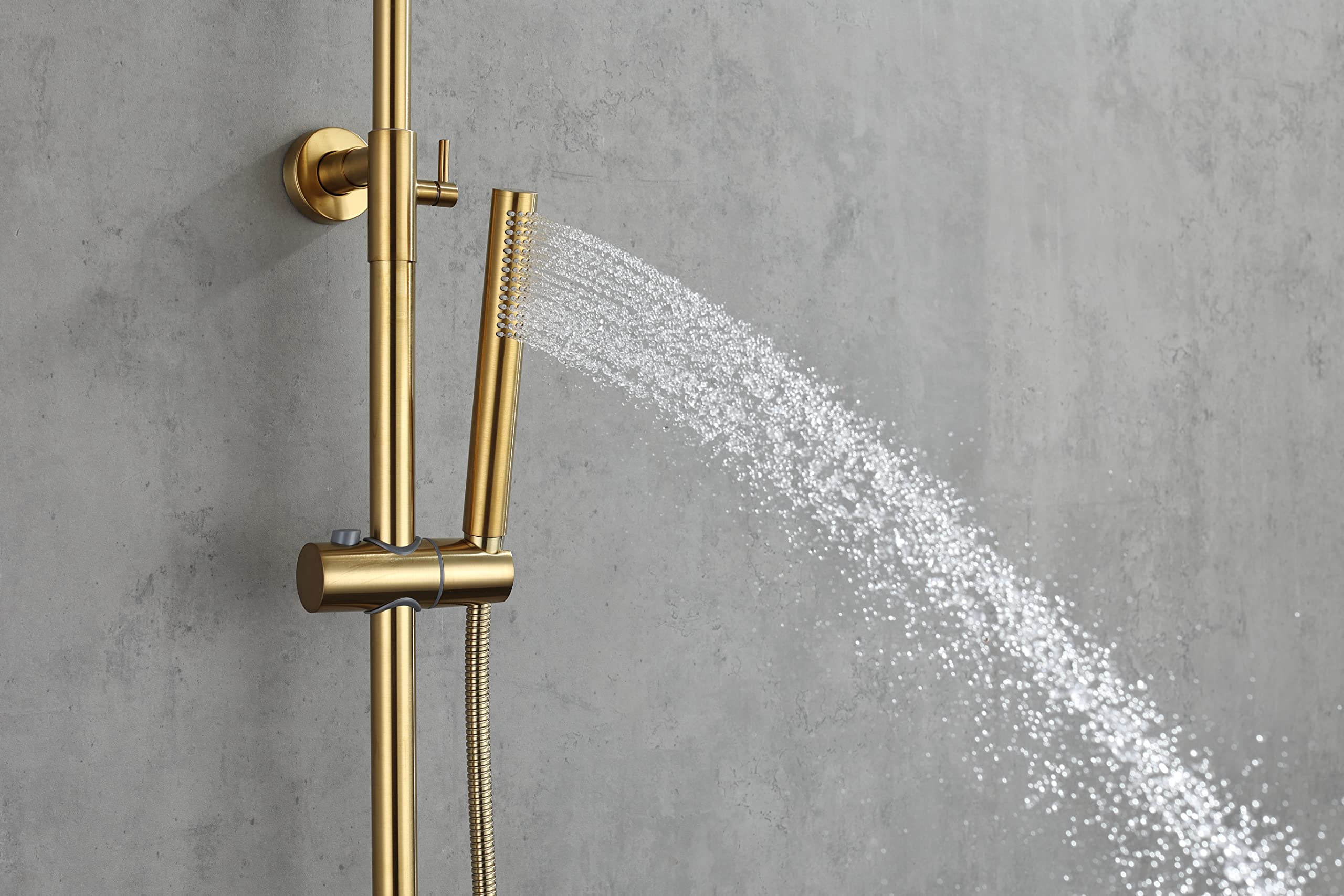 Grifo Ducha Termostatico de Acero Inoxidable | Sistema Completo Con Anti-Cal Función | Columna Ducha termostatica para Baño de Gran Durabilidad | Diseño Elegante | Ducha Baño Latón