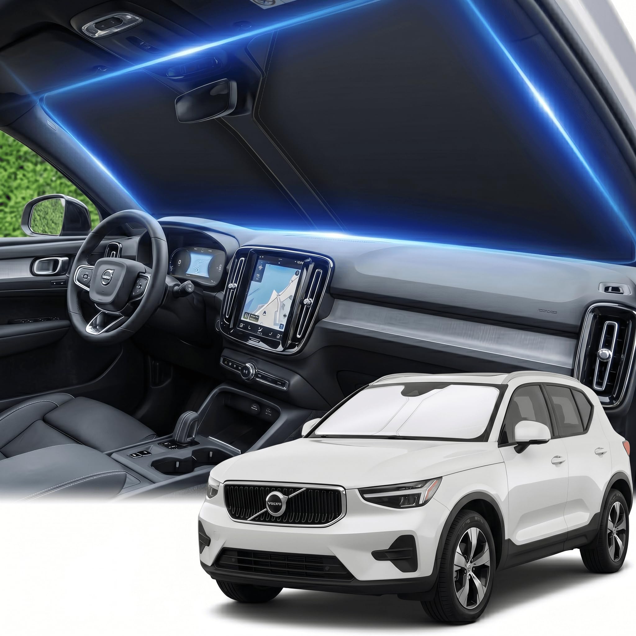 Amazon.co.jp: フロントガラス用サンシェード ボルボ XC40 2019-2025