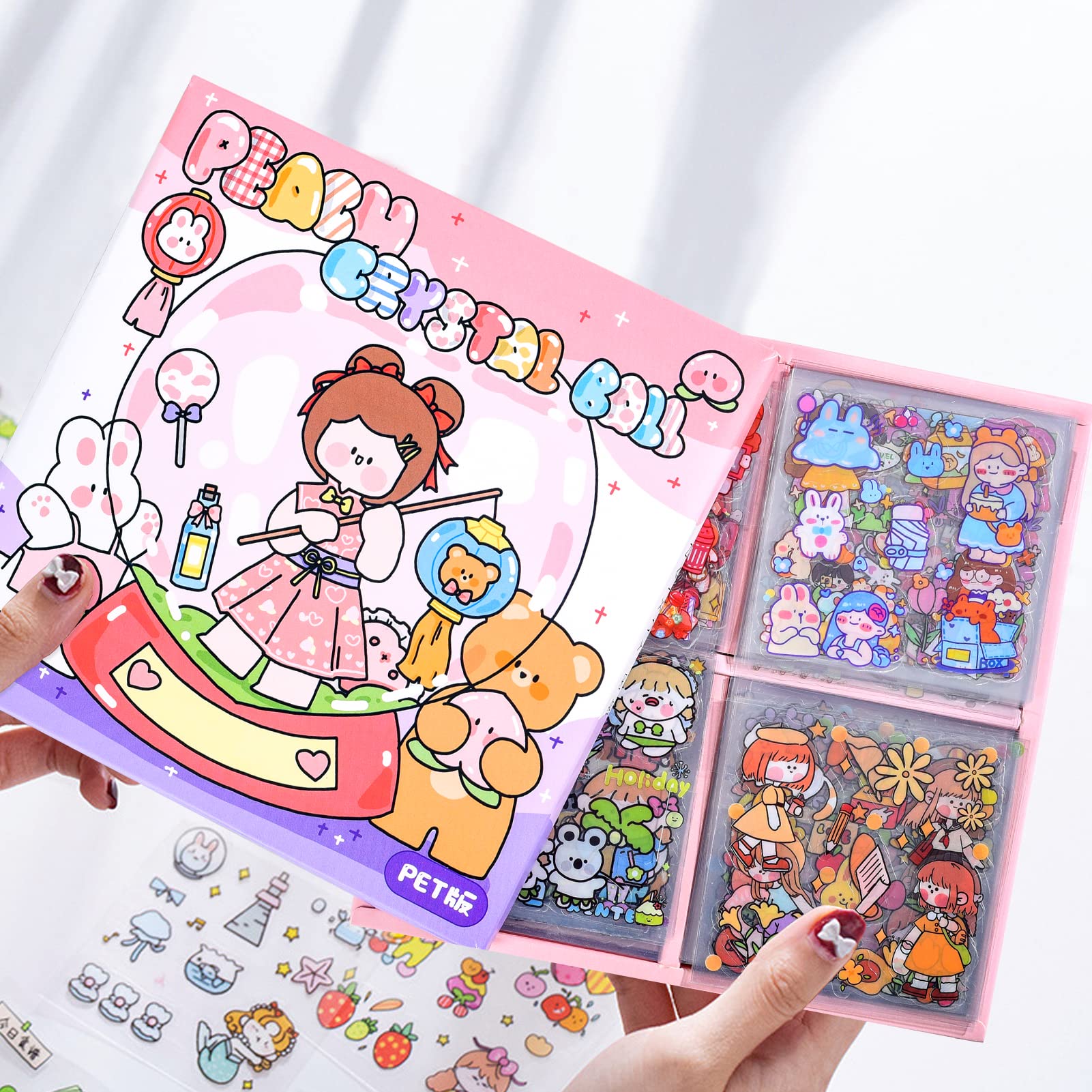 Amazon.com: Kawaii PET Transparent Cartoon Character Animal Stickers Set  (100 Sheets 600+Small Pieces) - Cute Decorative Sticker for  Scrapbooking,Bullet Journaling,Diary,DIY Arts Crafts,Album,Planners,Junk  Journal,Calendars and Notebook (Lovely ...