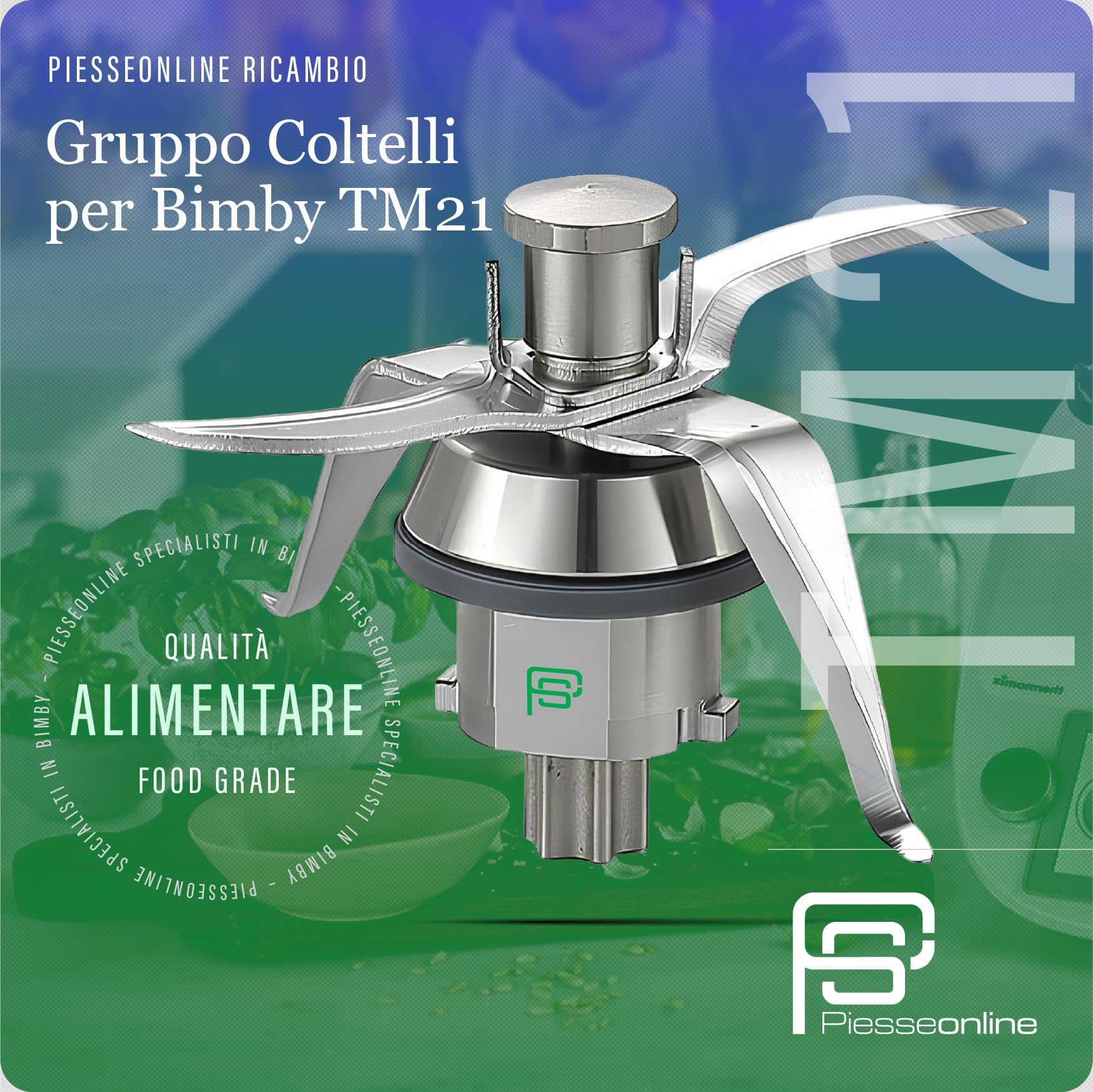 Grupo de Cuchillas Compatible con Bimby TM 21 - Material Acero - Cantidad 1