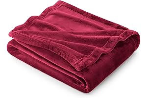 Bedsure Flannel Fleece Maroon Blanket: Cozy Comfort for All Seasons