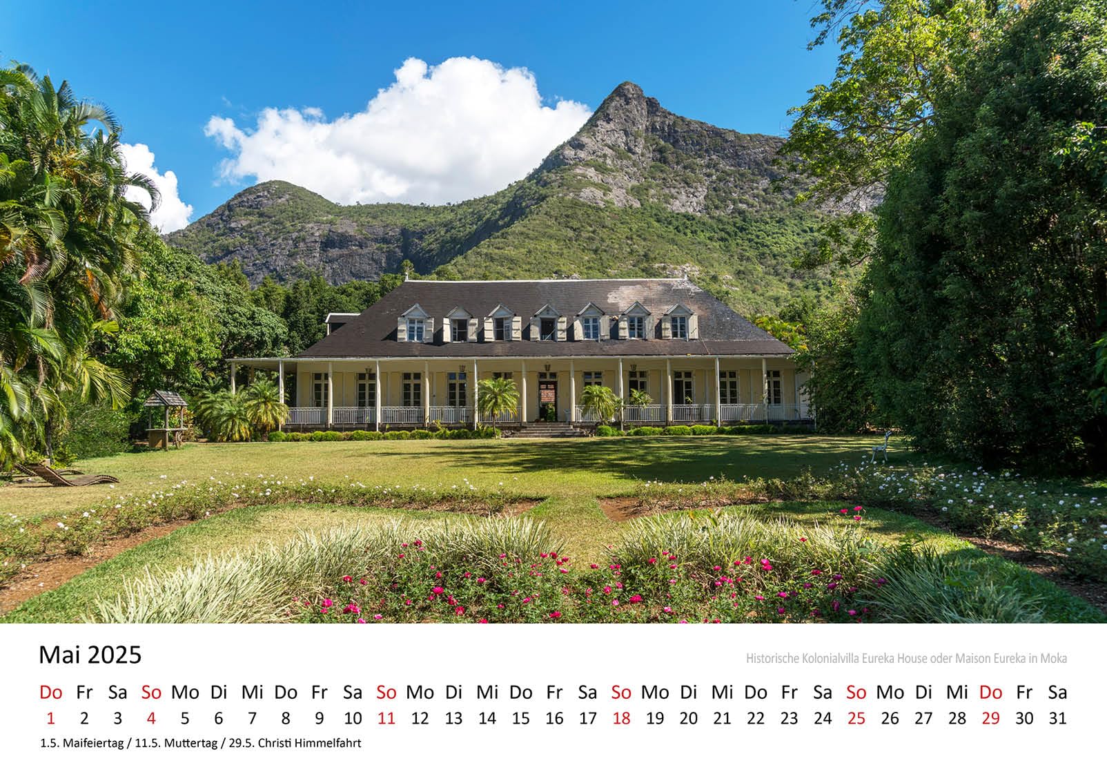 Edition Seidel Premium Kalender Schönes Mauritius 2025 Format DIN A3 Wandkalender Afrika Indischer Ozean Insel Port Louis Turtle Bay Strand Lagune Riff Landschaft Peter Schickert