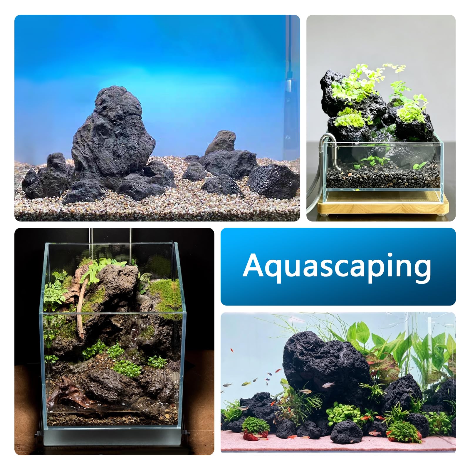 Pietre laviche vulcaniche naturali per braciere da 10,2 - 22,9 cm, rocce naturali per braciere, set di tronchi di gas, camini, paesaggistica decorativa e progetti di giardino all'aperto, 6-7