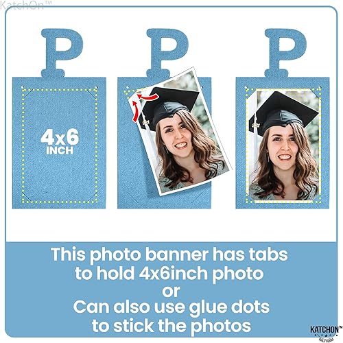 Miniatura 4 de KatchOn, Cartel de fotos de graduación azul claro, grande de 10 pies, pancarta de Proud of You, pancarta de fieltro para graduación, pancarta de