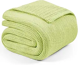 L'AGRATY Cobertor pesado de malha – 127 cm x 152 cm 3,2 kg cobertor pesado de malha grossa refrescante para adultos manta de crochê trançado fio grosso cobertor decorativo sem contas uniformemente