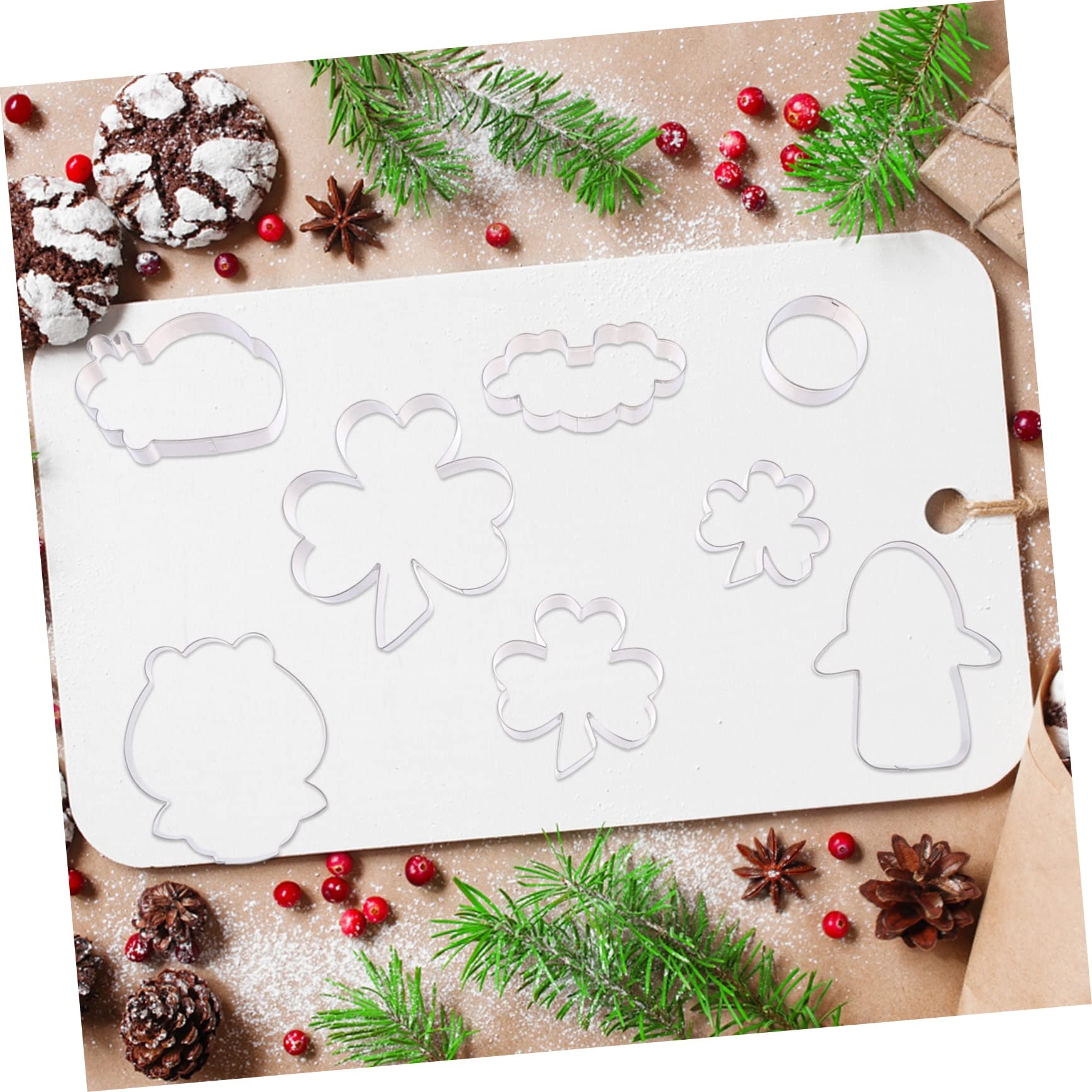 Ciieeo 3 Sätze Klee-ausstecher Keksausstecher Große Ausstechformen Weihnachtsformen Bausatz Oliver Keksformen Toast Ausstecher in Herzform Nordisch Silver Rostfreier Stahl 8 Stück * 3