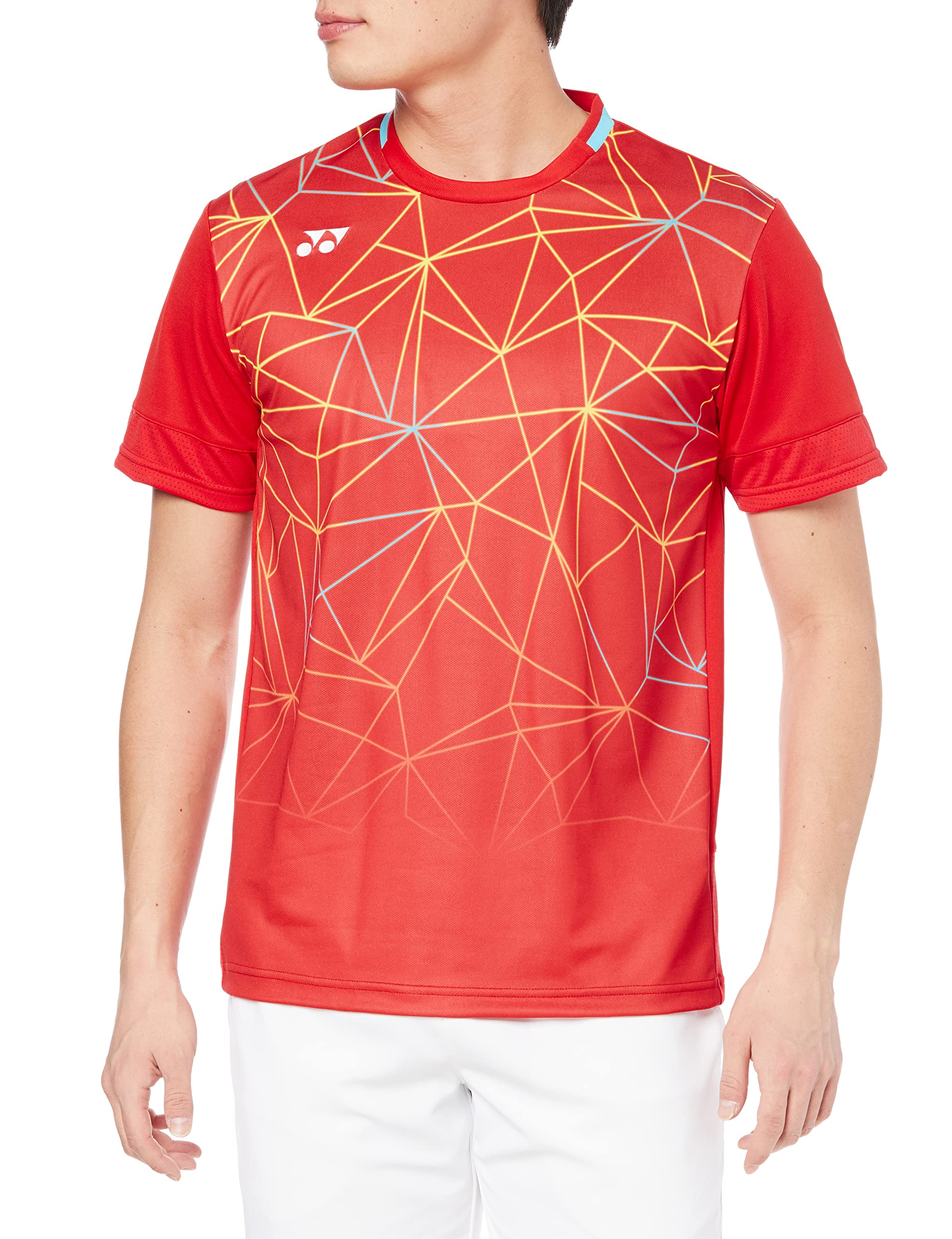 Amazon.co.jp: YONEX 10458 Men's Short Sleeve Shirt, sunset red