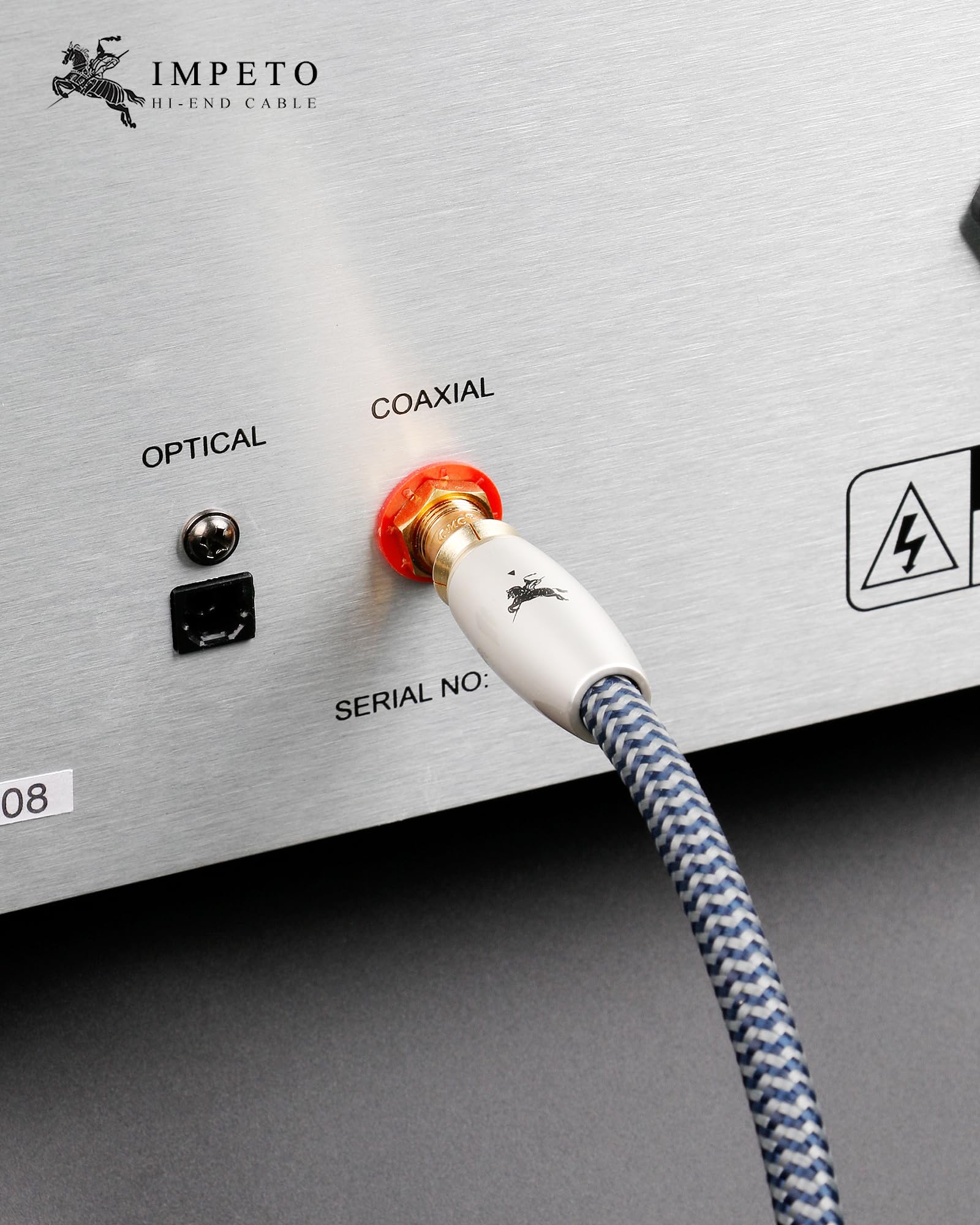 Impeto Subwoofer Cable Digital Kabel Koaxial Cinch Audio Kabel RCA High end Koaxialkabel 1M - Vergoldete Stecker- für CD, Verstärker, Stereoanlage, HiFi-Anlage-1 meter