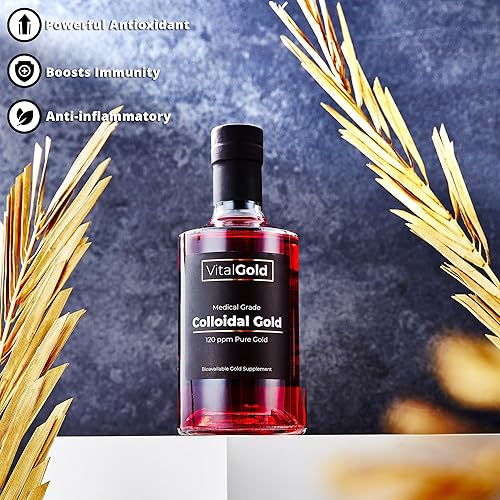 Miniatura 3 de Oro coloidal 120 PPM - 16.9 fl oz - Suplemento de oro ultra fuerte
